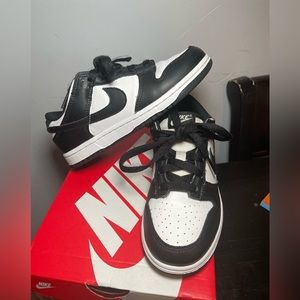 Kids Black & White Panda Dunks